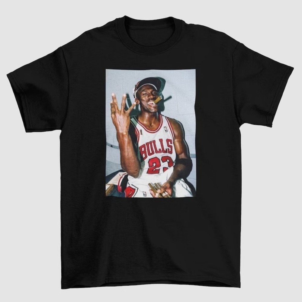 Michael Jordan T-Shirt, Vintage Basketball Jordan Poster Shirt